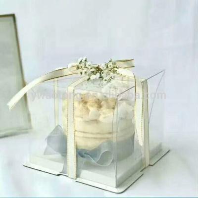 China Recyclable Large Cake Box Wedding Cake Box Transparent Cake Box for sale