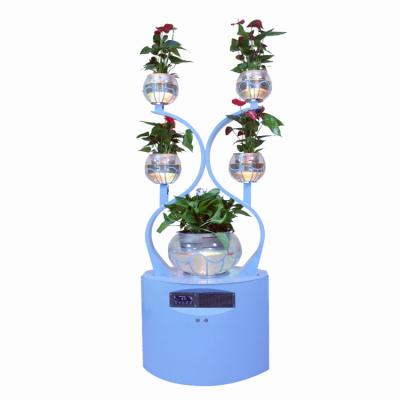 China (unit mm) 2021 new designed multifunctional desktop air purifier with flower tank and LED air filter air cooler for sale