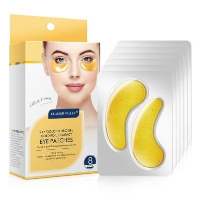 China Wholesale private label luxury gold anti-dark moisturizing cream collagen gel eye mask cosmetic skin care for sale