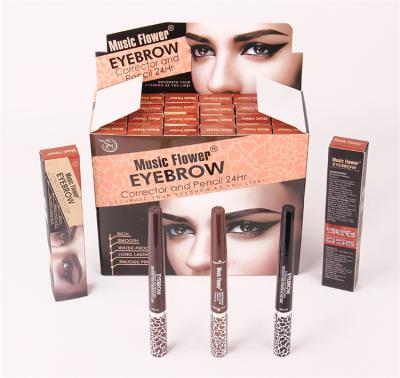 China Waterproof wholesale 2 in 1 eyebrow pencil eyebrow cream 3 color options in stock for sale