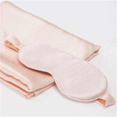 China Custom Luxury Non-Toxic Case 100% Silk Pillowcase and Eye Mask Travel Pillow and Eye Mask Mulberry Sets for sale