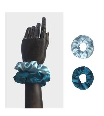 China Fashionable 100% Silk Scrunchies For Hair Silk Hair Scrunchies Hair Products Hand Rope for sale