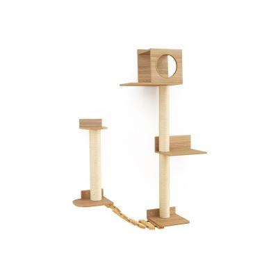 China Cat Climb Track Wall Mounted Multifunctional Viable Cat Shelves for sale