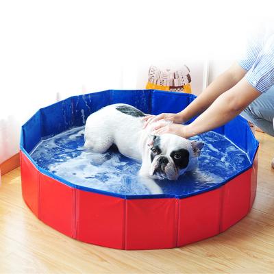 China Dogs Hot-selling PVC Folding Dog Swimming Pool Portable Dog Tub Outdoor Pet Pool for sale