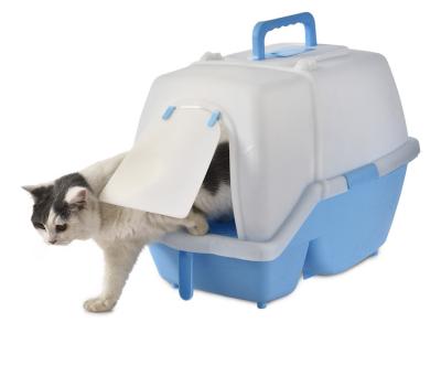 China Wholesale Plastic Sustainable Cat Toilet High Quality Indoor Cat Litter Box for sale