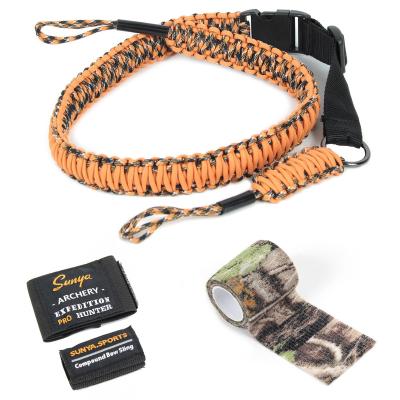 China SUNYA Paracord Archery Composite Bow Sling with V2 Improved Magnetic Connection System. Light hands release shoulder carry strap for sale