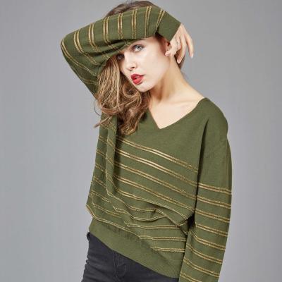 China Autumn fashion Anti-wrinkle and plain v neck spring mohair pullover sweater women for sale