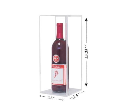 China Wholesale clear acrylic wine display china sale wine display box/YAGELI hot bottle case wine plexiglass bottle display for sale