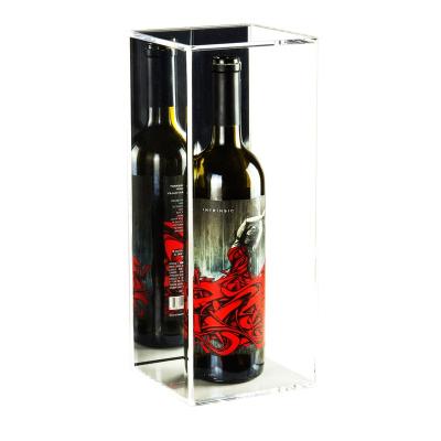 China Acrylic wine display logo wine rack/custom wine rack lucite pmma printing bottle display YAGELI for sale