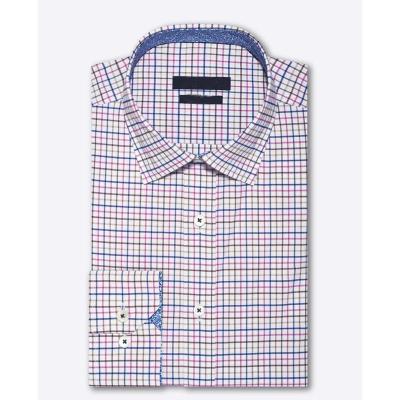 China Custom Made Collar Long Sleeve Anti-Pilling Stitch Multi Color Checked Cotton Dress Shirt for sale