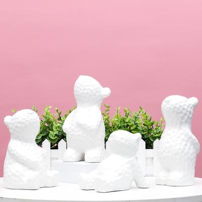 China Creative Polar Bear TV Animal Home Cabinet Living Room Accessories Europe Ornaments Decoration Children Gift Ceramic Set for sale