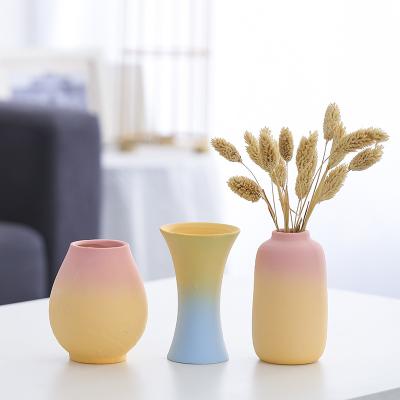 China Modern Unique Design Wedding Centerpiece Ornaments Nordic Porcelain Flower Pot Opens Modern Ceramic Vase For Living Room Home Decor for sale