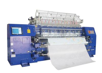 China 12 Month Guaranteed Blue Quilts JACKETS Making Machine With 3 Inch Needle Bar Distance for sale