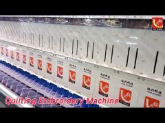 Multi Needle Quilting Embroidery Machine 128 Inch 3 Phase Low Vibration