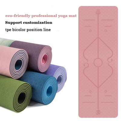 China Non-Slip Durable Washable Waterproof Custom Printed Eco-Friendly Instruction Non-Slip Yoga Mats With Logo Yoga Mat 10mm Tape Yoga Mat for sale