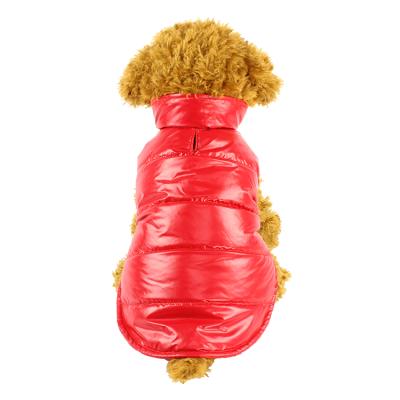 China 2021 Autumn Winter Viable Cold Warm Shinny Down Cloth Cotton Padded Vest Pet Jacket Pet Clothes for sale