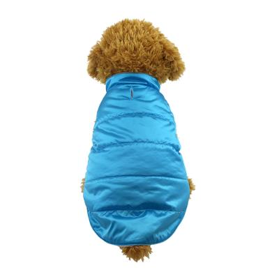 China 2021 Autumn Winter Viable Cold Warm Shinny Down Fabric Fleece Thickened Vest Pet Jacket Pet Clothes for sale