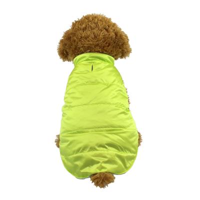 China 2021 Autumn Winter Viable Cold Warm Shinny Down Fabric Fleece Thickened Vest Pet Jacket Pet Clothes for sale