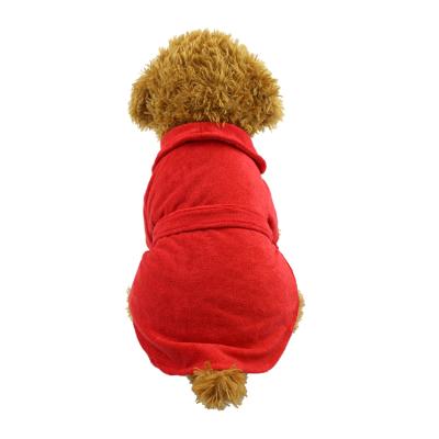 China 2021 Version Viable Absorbent New Product Quicky Drying Pet Bathrobe Pet Pajamas Overalls Pajamas Clothes for sale