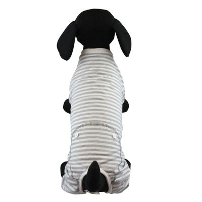 China 2021 New Product Viable Version Four Legged Striped Striped Knitted Pet Pajamas Shirt Pet Clothes Version Four for sale