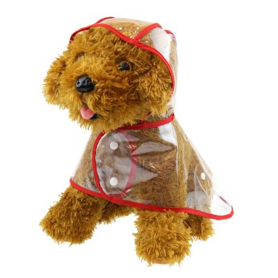 China 2021spring Summer Coat PU PVC Clear Stylish Cool Raincoat Viable For Pet Clothing Clothes for sale