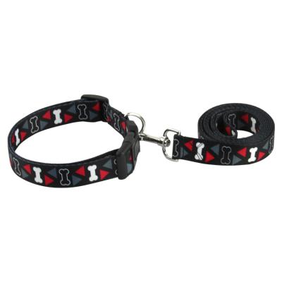 China BREAKOUT Printed Non Slip Dog Leash Durable Adjustable Elastic Pet Traction Rope for sale