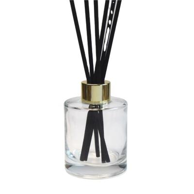 China Customized Design 120ml Air Freshener Glass Cosmetic Transparent Aromatherapy Diffuser Bottle Black Colored for sale