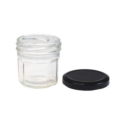 China Food Wide Mouth Glass Mason Jar Glass Jar With Metal Lid Glass Storage Jar For Jam for sale