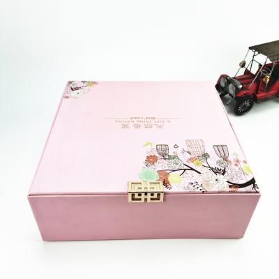 China Caixa Embalagem Recyclable Promotional Candy Wedding Boquet Necklace Packaging Ad Pink Jewelery Boxes for sale