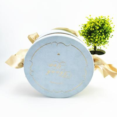 China Custom Hediyelik Kutu Recyclable Necklace Jewelry Packaging Sale Handle Round Flower Gift Boxes With Ribbon for sale