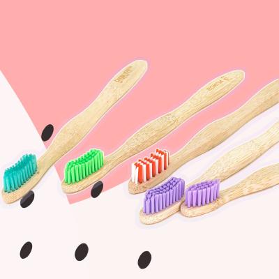 China Eco-Friendly Natural Bamboo Toothbrush With Wood Case 100% Biodegradable Bamboo Charcoal Toothbrush For Kids And Adults Bpa Free for sale