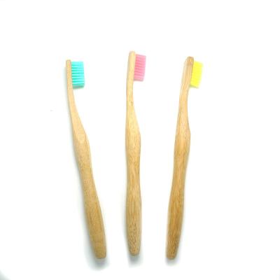 China Eco-Friendly Private Label Wooden Biodegradable Bamboo Toothbrush 4 Packs for sale