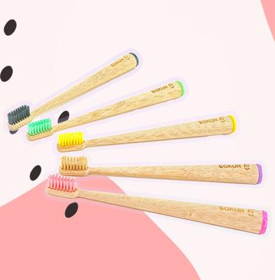 China Wholesale Disposable Biodegradable Bamboo Bristle Organic Eco Friendly Bamboo Toothbrush Toothbrush With Logo for sale