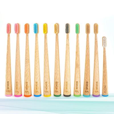 China Factory Disposable Natural Biodegradable High Quality Soft Baby Adult Bamboo Toothbrush for sale