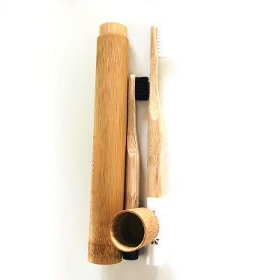 China Eco-friendly 100% Biodegradable Bamboo Natural Toothbrush Tube Case For Travel Use for sale