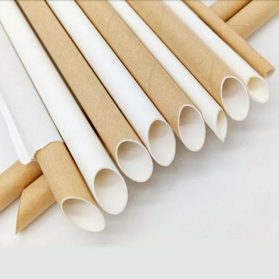 China Minimalist 100% Individually Biodegradable Disposable Paper Wrapped Drinking Straw for sale