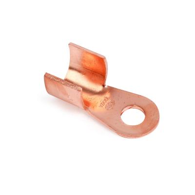 China Wire Connecting Open Copper Terminals Crimp Copper End Lugs Open Mouth Copper OT Type Open Nose for sale