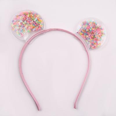 China Environmentally Friendly Cartoon Mouse Hot Sale Glitter Star Colorful Headband Kids Hair Band For Kids Wholesale for sale