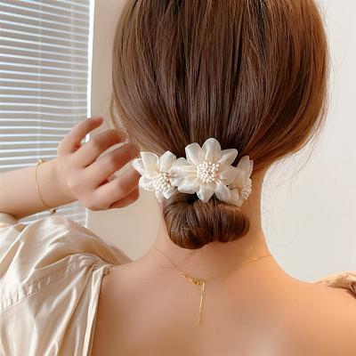 China Environmentally Friendly Daily Daisy Heatless Hair Curler Curling Hair Distribution Tool Magic Wand Rods Ribbon Head Band Ponytail Holder Hair Band for sale