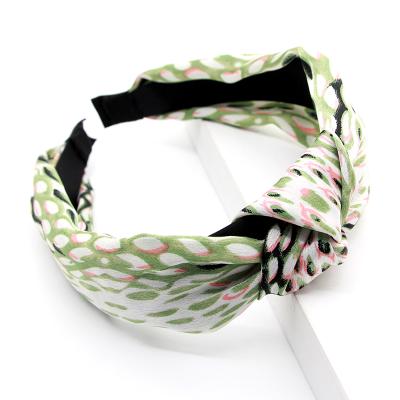 China JOJO Green Hairdband Knot Head Environmentally Friendly Dot Headband Hair Accessories for sale