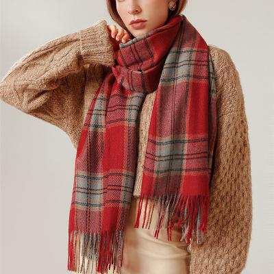 China 2022 Environmentally Friendly JOJO Vintage Tassels Muffler Wool Spinning Warm Head Necker Women Scarf For Girls for sale