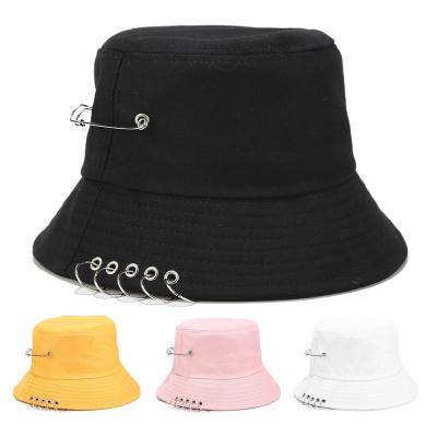 China Fashion Pin Designer Customized Cotton Summer Environmental Friendly Fisherman Bucket Hats for sale