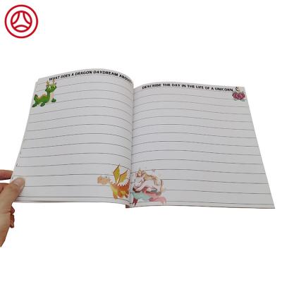 China paper & Professional Custom Cardboard Full Color Softcover Notebook For Kids And Children Notebook Printing for sale