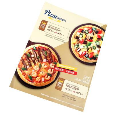 China paper & Cheap Full Color Cardboard Food Menu Brochure Custom Booklet Folded Leaflet Printing Service for sale