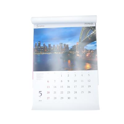 China Good Quality Hot Selling Decoration And Low Price Wire O Binding Wall Calendar Printing Service for sale