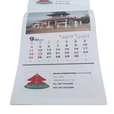 China paper & Cardboard Double Sided Laminated Annual Advent Calendar Planner Custom Wall Calendar 365 Day Calendar With Metal Ring Calendar Printing for sale