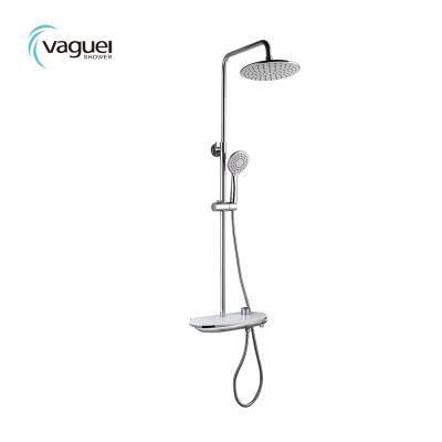 China With Sliding Bar Vaguel Bathroom Shower Column Copper Shower Mixer Thermostatics for sale