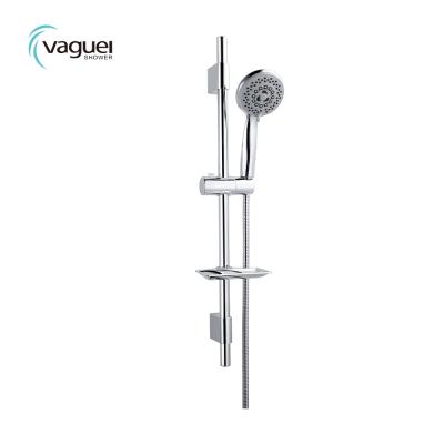 China With Sliding Bar Vaguel Shower Column Bathroom Shower Mixers Flexible Wall Mount With Soap Dish for sale