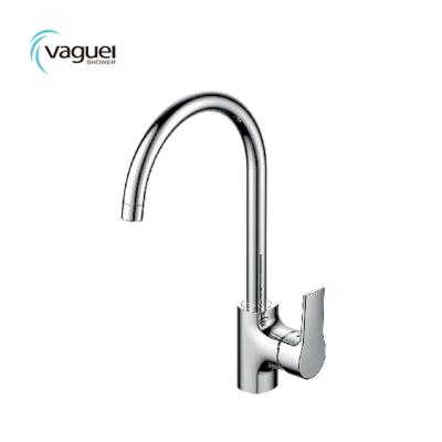 China Modern Polished Single Lever Nickel Stainless Steel Kitchen Mixer Taps Thermostatic Faucets for sale