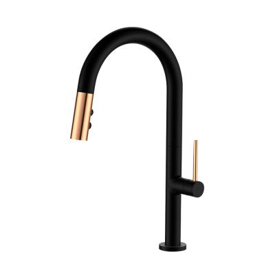 China Sense Faucets Vaguel Top Rated High End Single Handle Luxury Black Kitchen Sink Faucets for sale